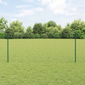 vidaXL Ogrodzenie Euro z słupkiem 10 x 1 m Stal pokryta PVC zielony
