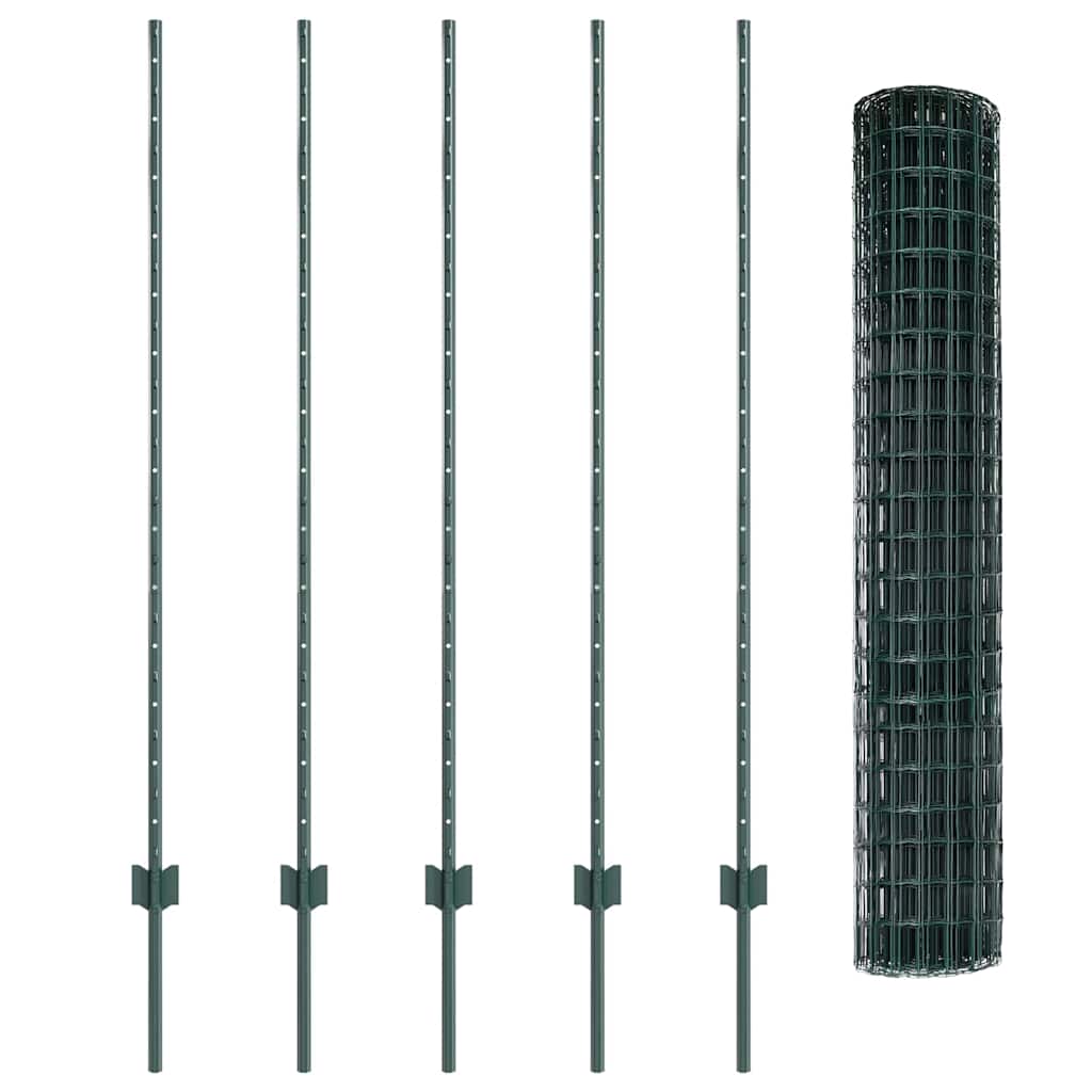 vidaXL Spawana siatka ogrodzeniowa 10 x 1,4 m (S x W) Stal pokryta PVC