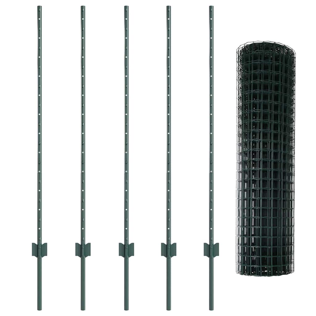 vidaXL Spawana siatka ogrodzeniowa 10 x 1,2 m (S x W) Stal pokryta PVC