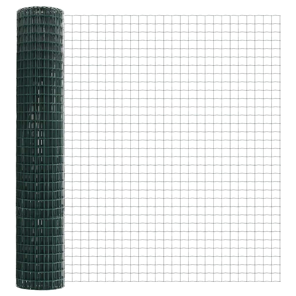 vidaXL Spawana siatka ogrodzeniowa 10 x 1,5 m (S x W) Stal pokryta PVC