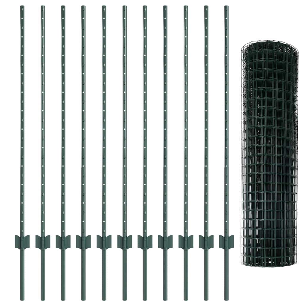 vidaXL Spawana siatka ogrodzeniowa 25 x 1,2 m (S x W) Stal pokryta PVC