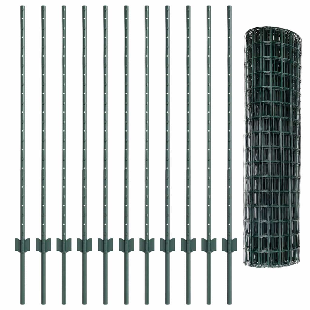 vidaXL Spawana siatka ogrodzeniowa 25 x 1,2 m (S x W) Stal pokryta PVC