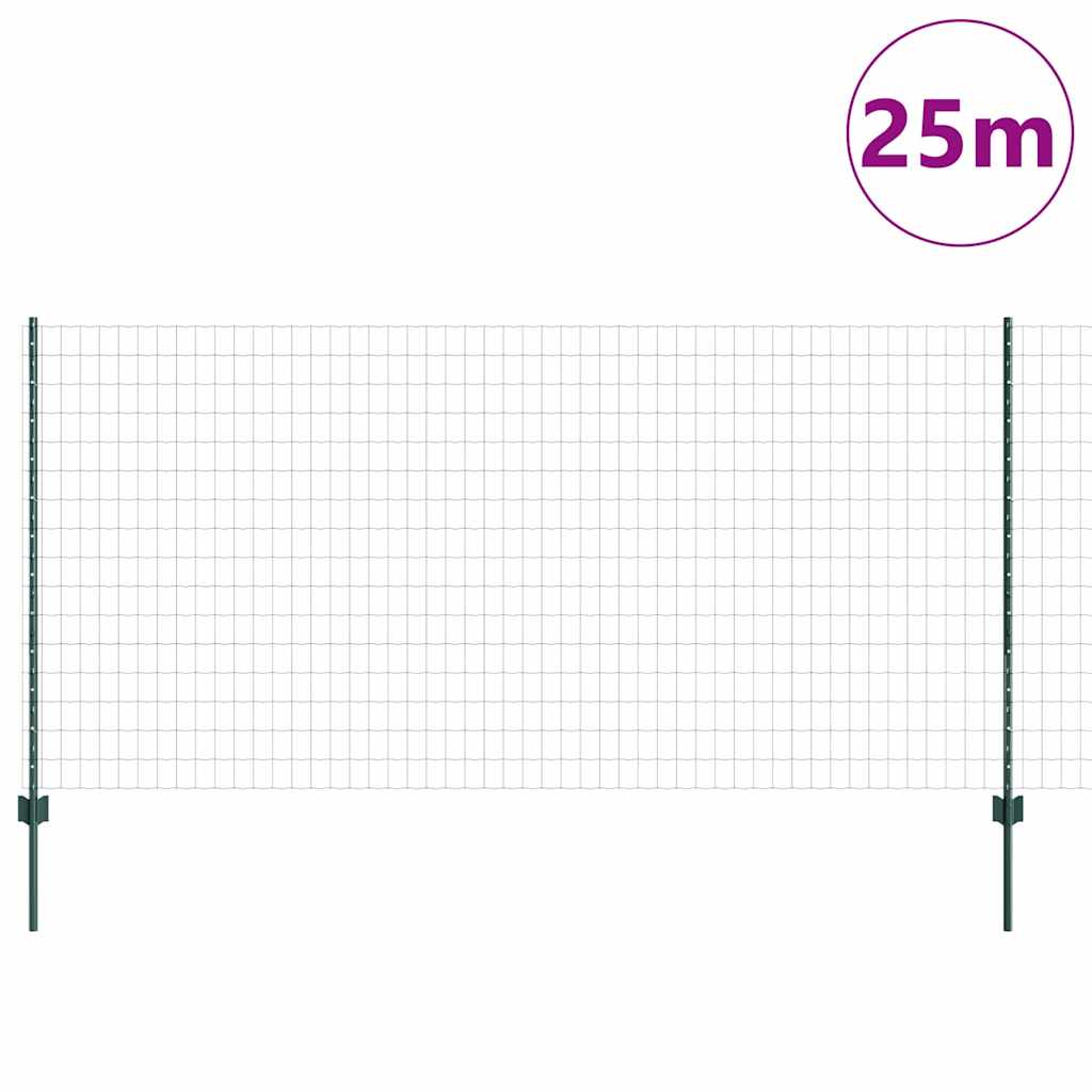vidaXL Spawana siatka ogrodzeniowa 25 x 1,2 m (S x W) Stal pokryta PVC