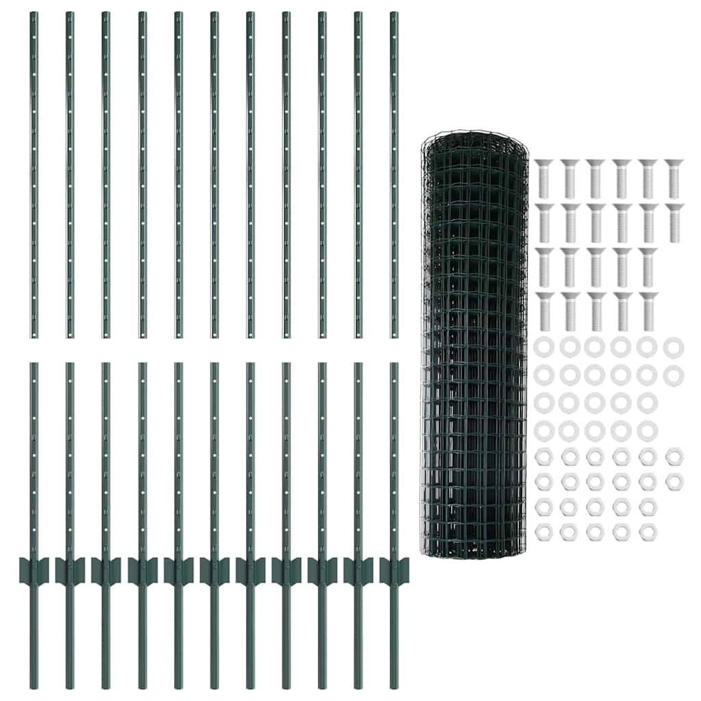 vidaXL Spawana siatka ogrodzeniowa 25 x 1,2 m (S x W) Stal pokryta PVC