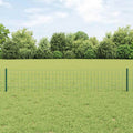 vidaXL Ogrodzenie Euro z słupkiem 10 x 0,4 m Stal pokryta PVC zielony