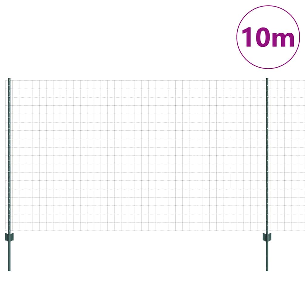 vidaXL Spawana siatka ogrodzeniowa 10 x 1,4 m (S x W) Stal pokryta PVC