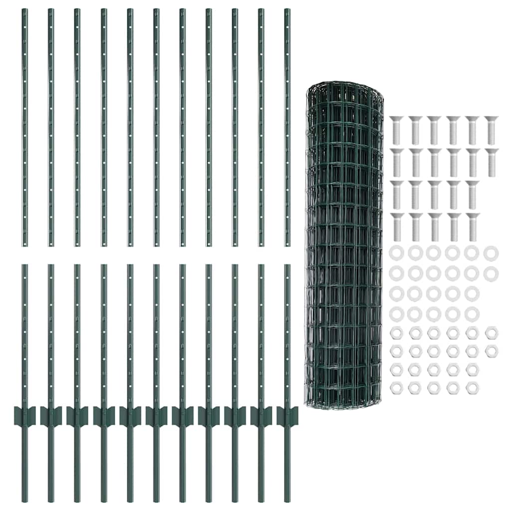 vidaXL Spawana siatka ogrodzeniowa 25 x 1,2 m (S x W) Stal pokryta PVC