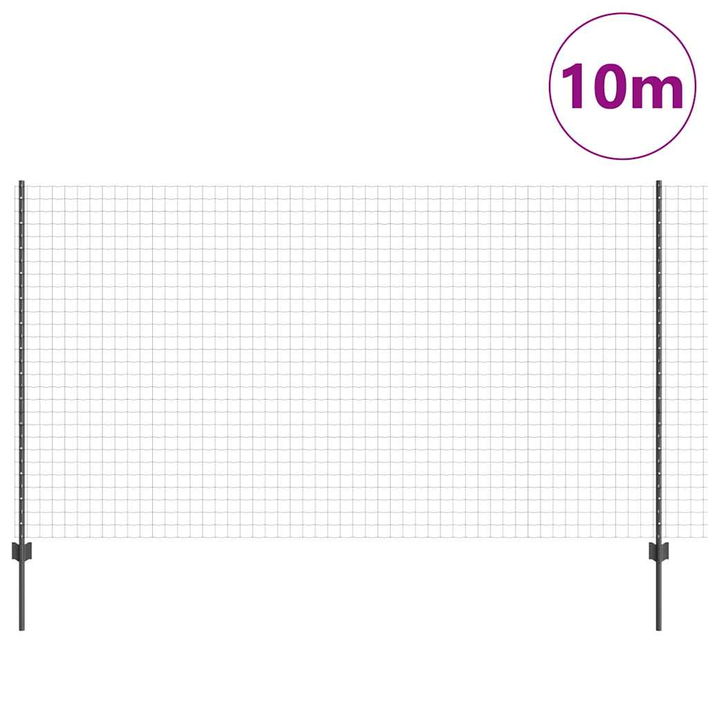 vidaXL Spawana siatka ogrodzeniowa 10 x 1,4 m (S x W) Stal pokryta PVC