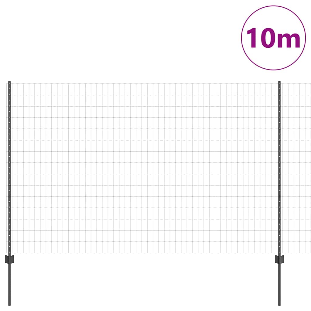 vidaXL Spawana siatka ogrodzeniowa 10 x 1,5 m (S x W) Stal pokryta PVC