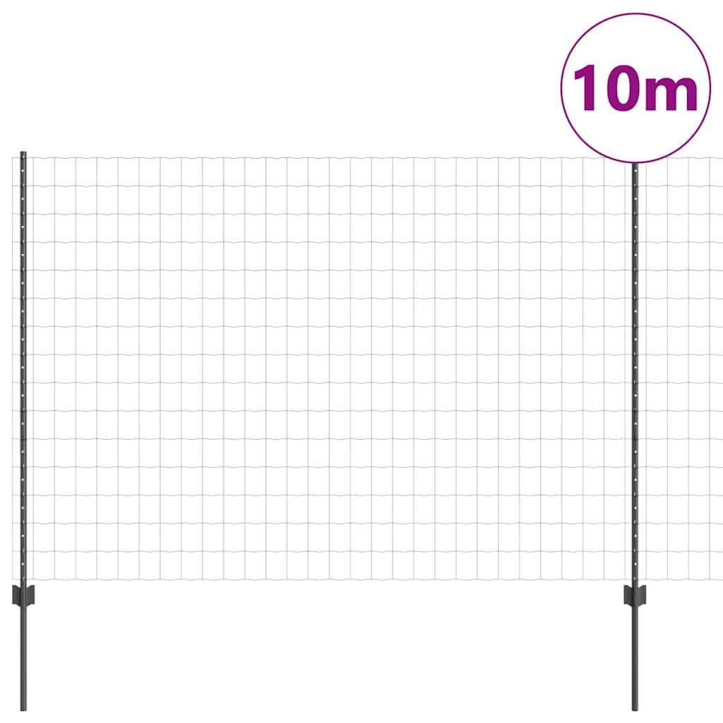 vidaXL Spawana siatka ogrodzeniowa 10 x 1,5 m (S x W) Stal pokryta PVC