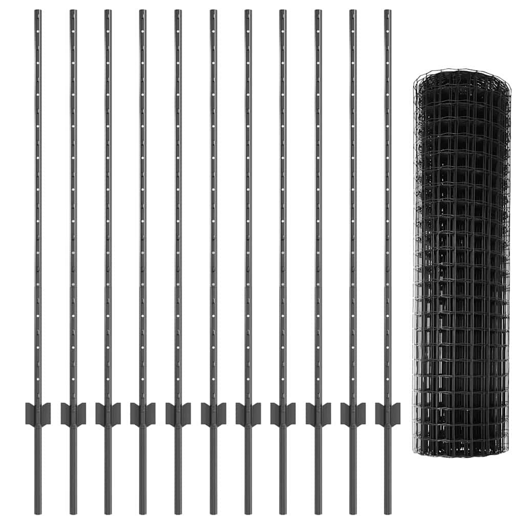 vidaXL Spawana siatka ogrodzeniowa 25 x 1,2 m (S x W) Stal pokryta PVC
