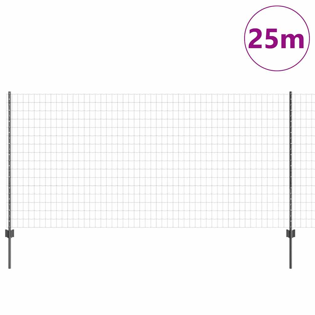 vidaXL Spawana siatka ogrodzeniowa 25 x 1,2 m (S x W) Stal pokryta PVC