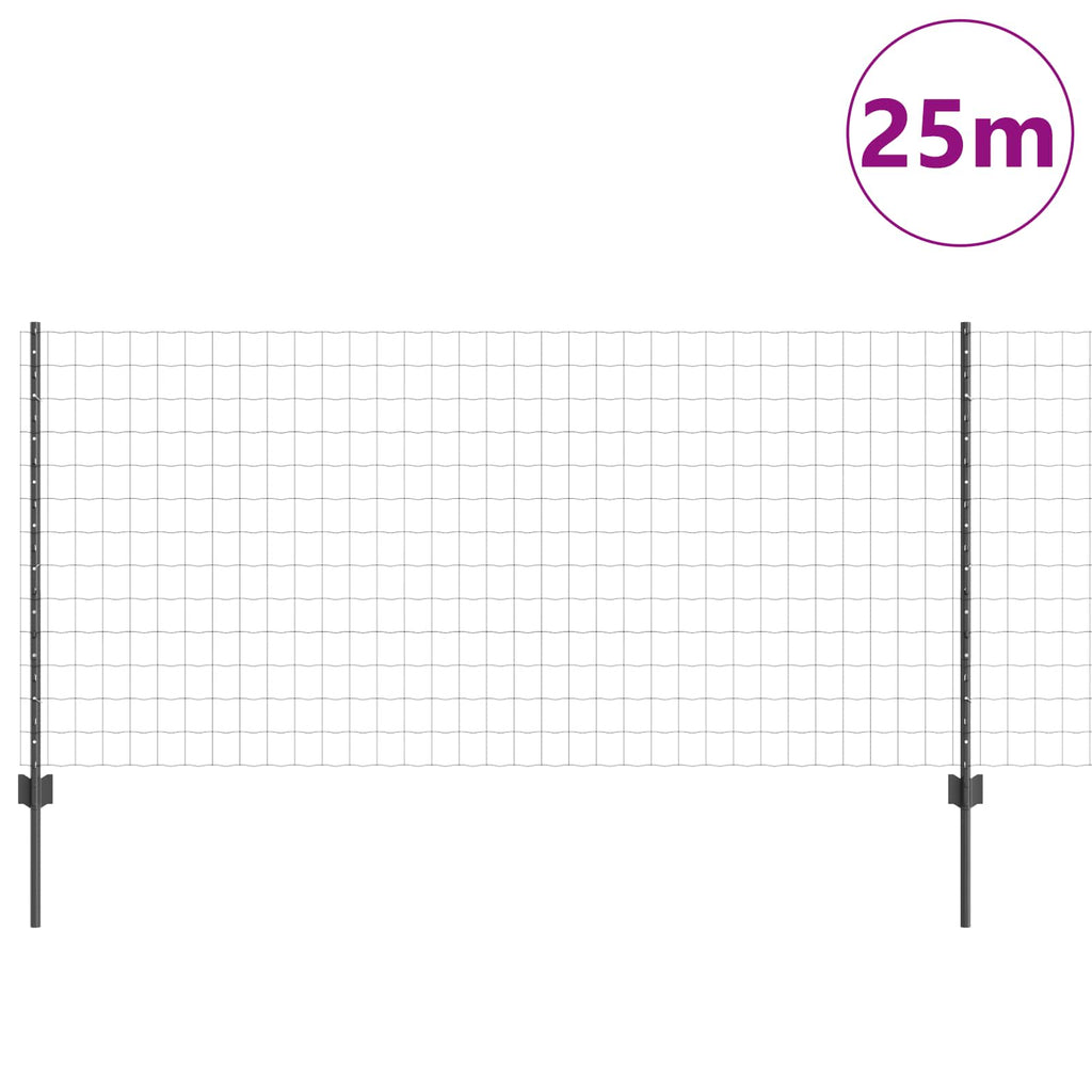vidaXL Spawana siatka ogrodzeniowa 25 x 1 m (S x W) Stal pokryta PVC