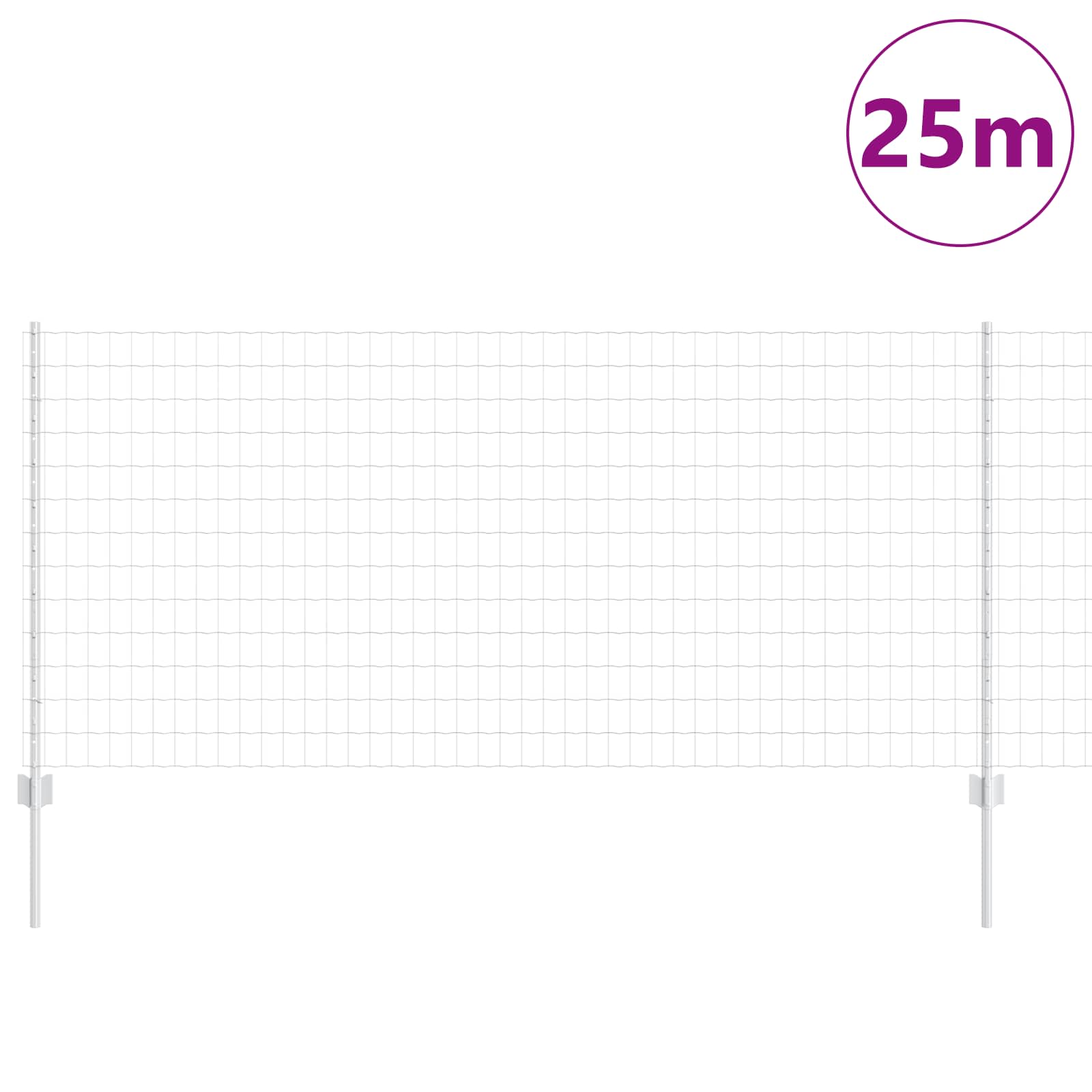 vidaXL Spawana siatka ogrodzeniowa 25 x 1 m (S x W)