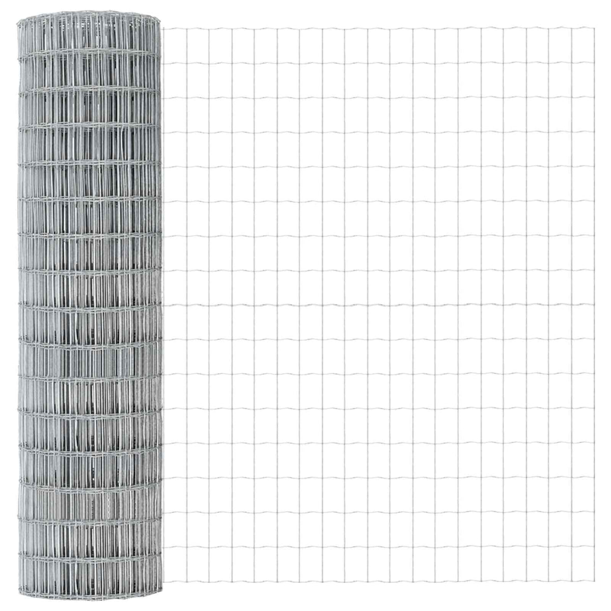 vidaXL Ogrodzenie Euro z słupkiem 25 x 1,2 m Stal ocynkowana srebrny