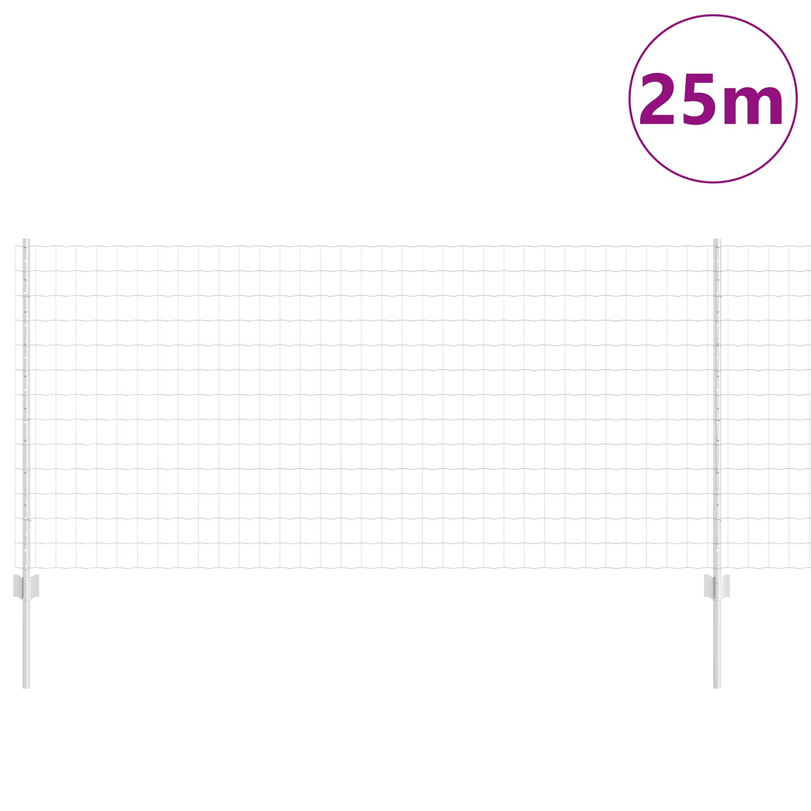 vidaXL Spawana siatka ogrodzeniowa 25 x 1 m (S x W)