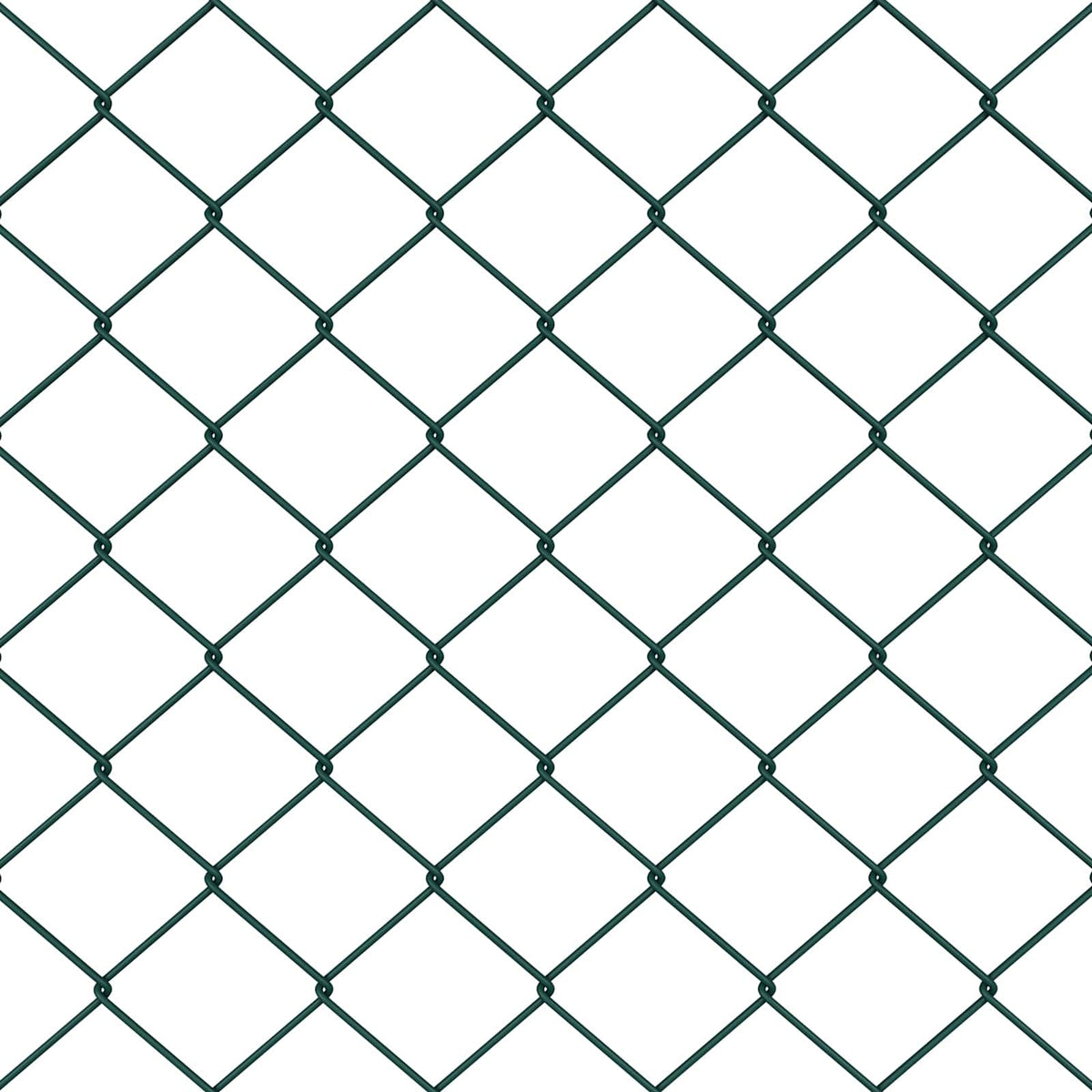 vidaXL Ogrodzenie z siatki łańcuchowej z słupkiem 10 x 1 m zielony