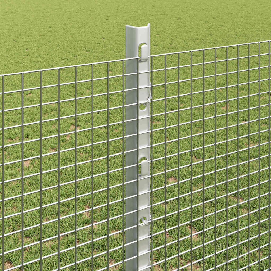 vidaXL Ogrodzenie z drutu spawanego z słupkami 25 x 1,2 m srebrny