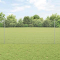 vidaXL Ogrodzenie z drutu spawanego z słupkami 25 x 1,2 m srebrny