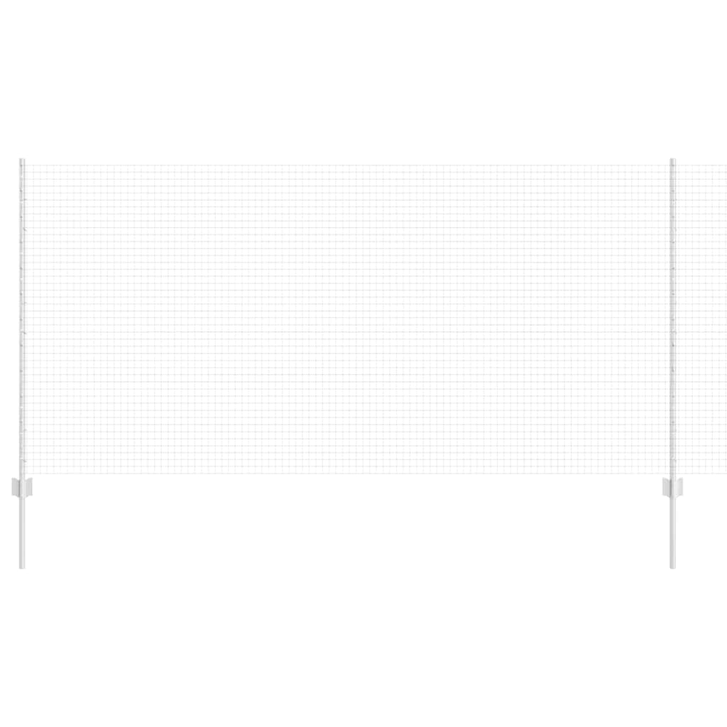 vidaXL Ogrodzenie z drutu spawanego z słupkami 25 x 1,2 m srebrny