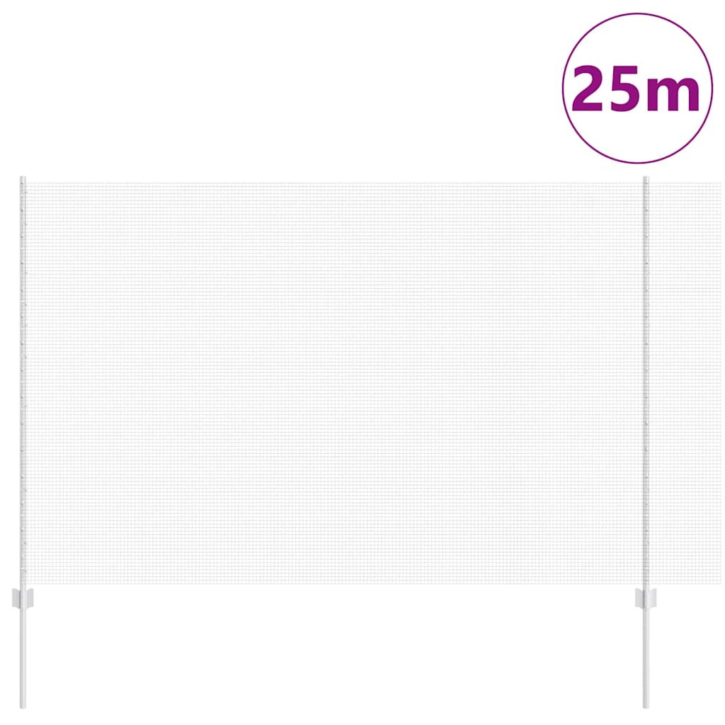 vidaXL Ogrodzenie z drutu spawanego z słupkami 25 x 1,5 m