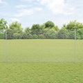 vidaXL Ogrodzenie z drutu spawanego z słupkami 25 x 1,5 m srebrny