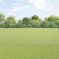 vidaXL Ogrodzenie z drutu spawanego z słupkami 25 x 1,5 m srebrny