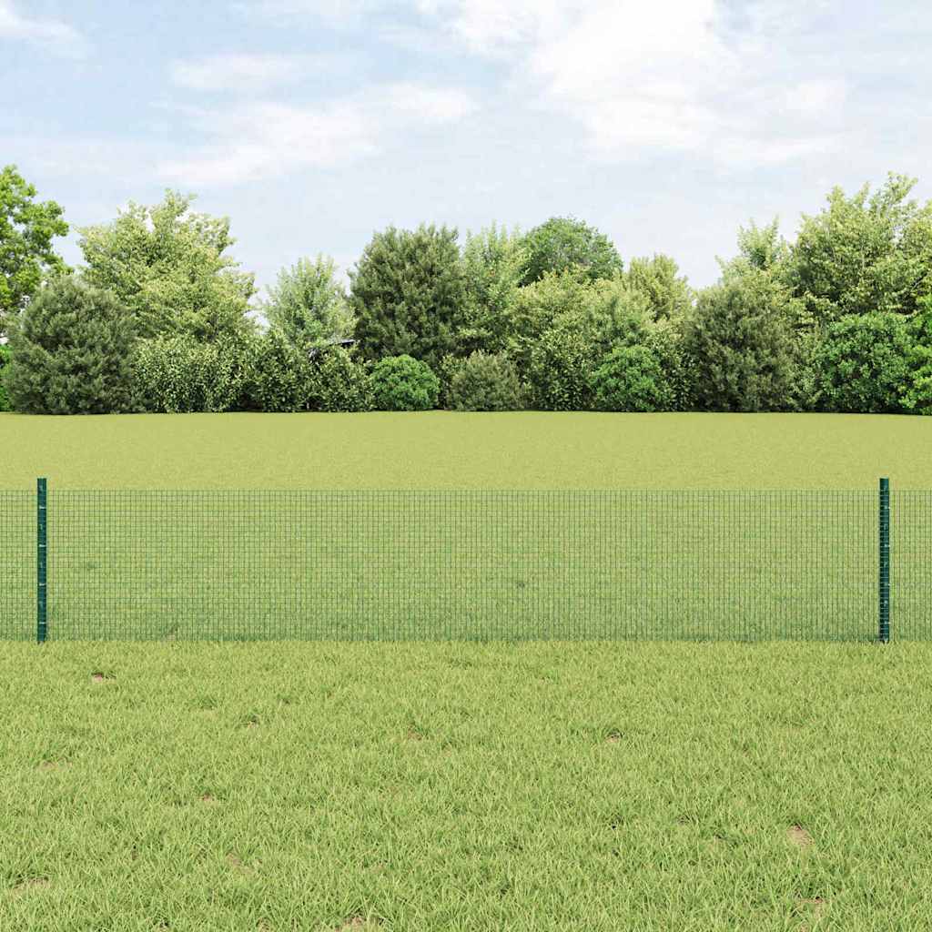 vidaXL Ogrodzenie z drutu spawanego z słupkami 10 x 0,4 m zielony