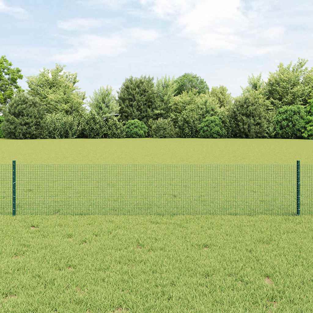 vidaXL Ogrodzenie z drutu spawanego z słupkami 10 x 0,4 m zielony