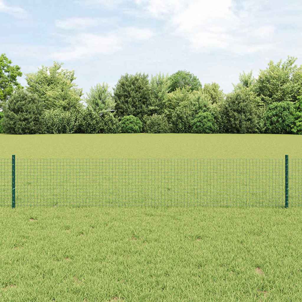 vidaXL Ogrodzenie z drutu spawanego z słupkami 10 x 0,4 m zielony