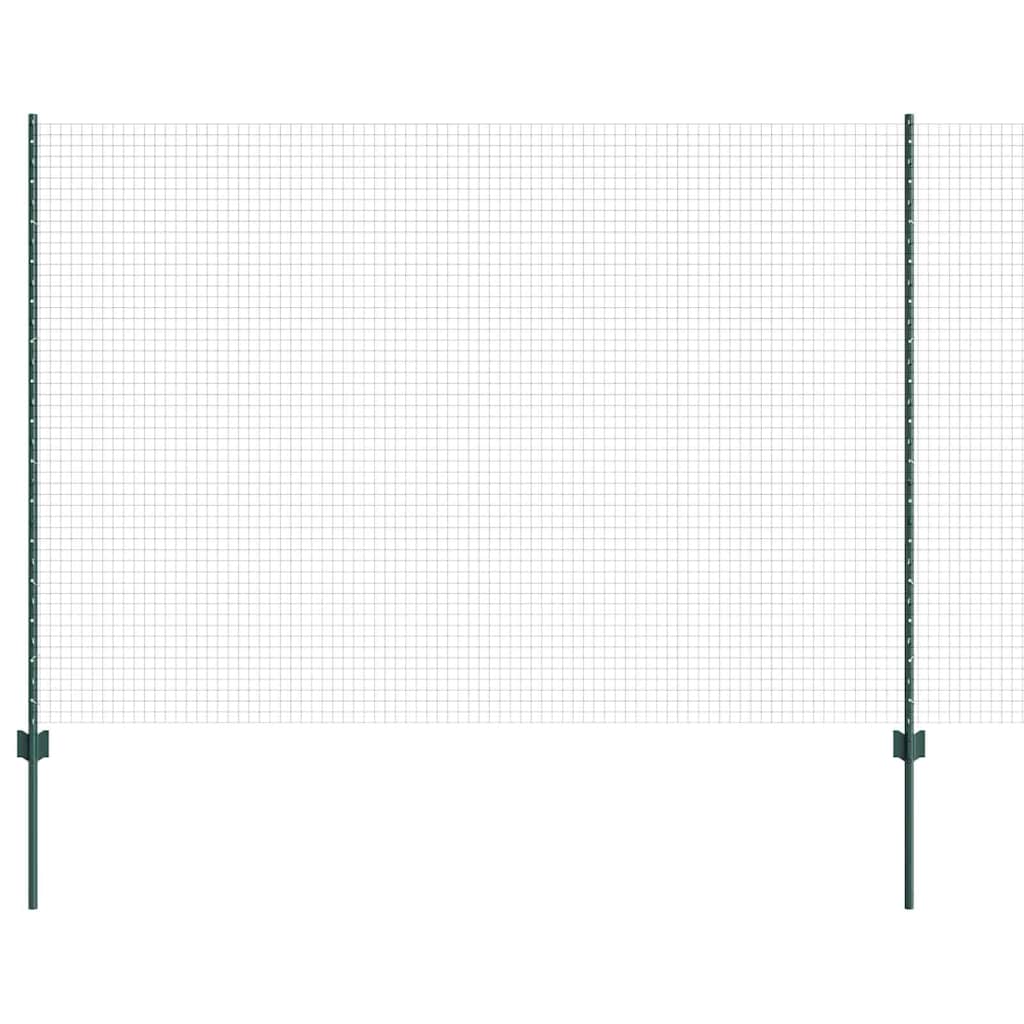 vidaXL Ogrodzenie z drutu spawanego z słupkami 10 x 1,6 m zielony