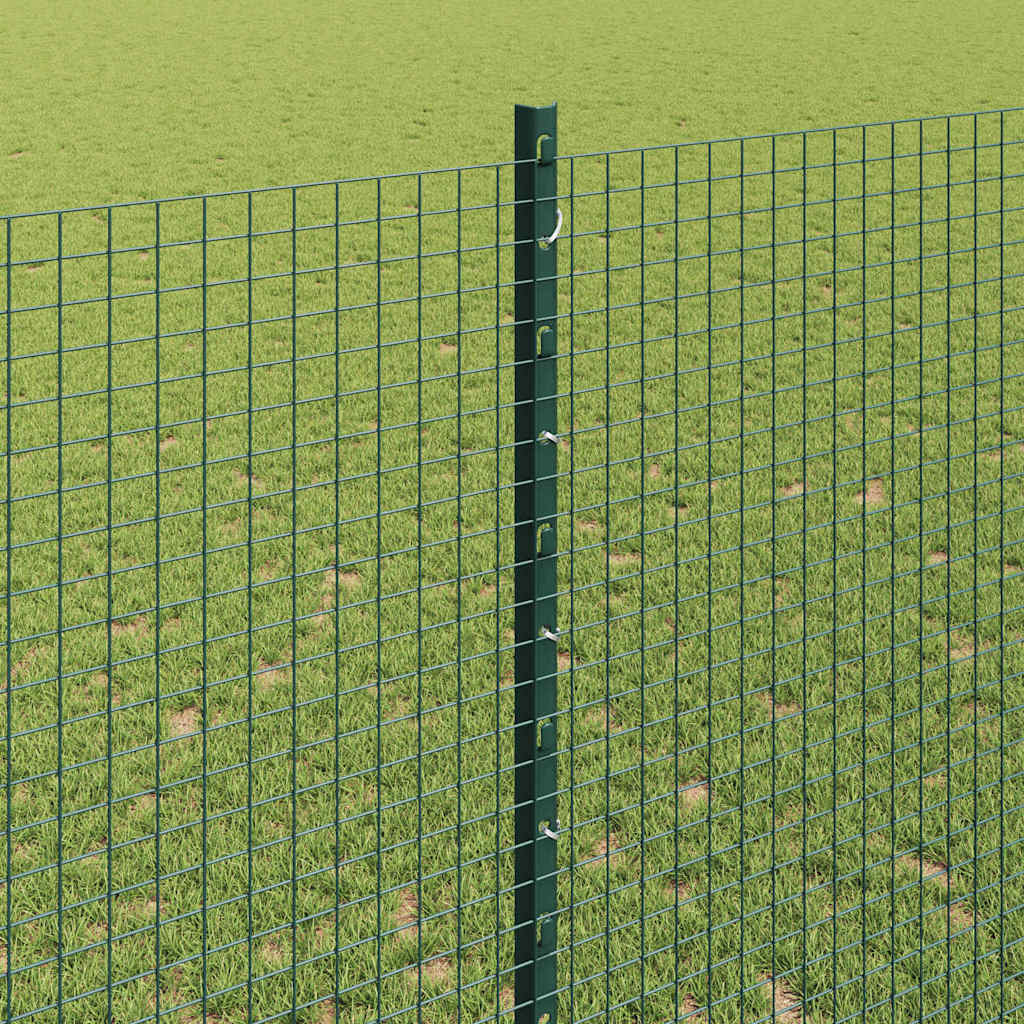 vidaXL Ogrodzenie z drutu spawanego z słupkami 50 x 1,4 m zielony