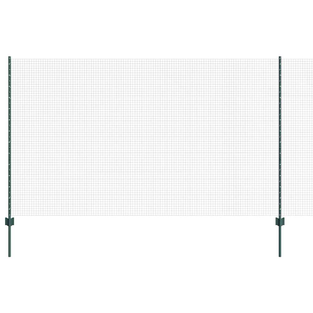 vidaXL Ogrodzenie z drutu spawanego z słupkami 50 x 1,4 m zielony