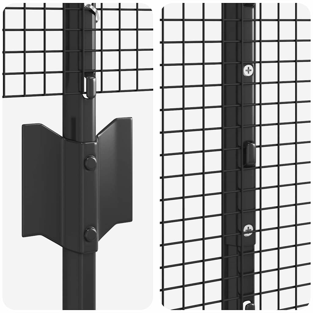 vidaXL Ogrodzenie z drutu spawanego z słupkami 50 x 1,2 m Szary Siatka