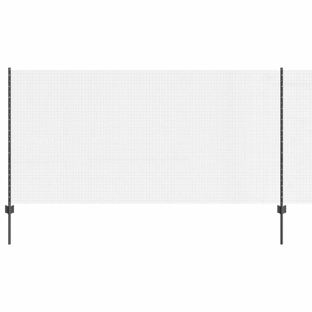 vidaXL Ogrodzenie z drutu spawanego z słupkami 50 x 1,2 m Szary Siatka
