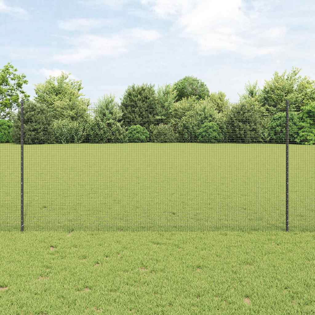 vidaXL Ogrodzenie z drutu spawanego z słupkami 50 x 1,2 m Szary Siatka