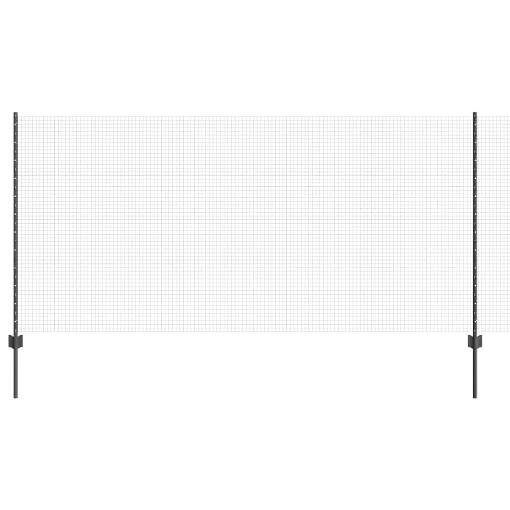 vidaXL Ogrodzenie z drutu spawanego z słupkami 50 x 1,2 m Szary Siatka