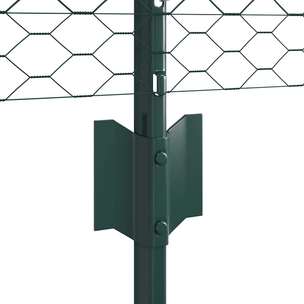 vidaXL Spawana siatka ogrodzeniowa 10 x 0,4 m Stal pokryta PVC zielony