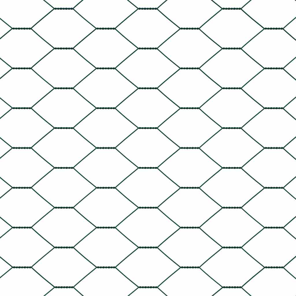 vidaXL Sześciokątne ogrodzenie z słupkiem 10 x 1,2 m Stal pokryta PVC