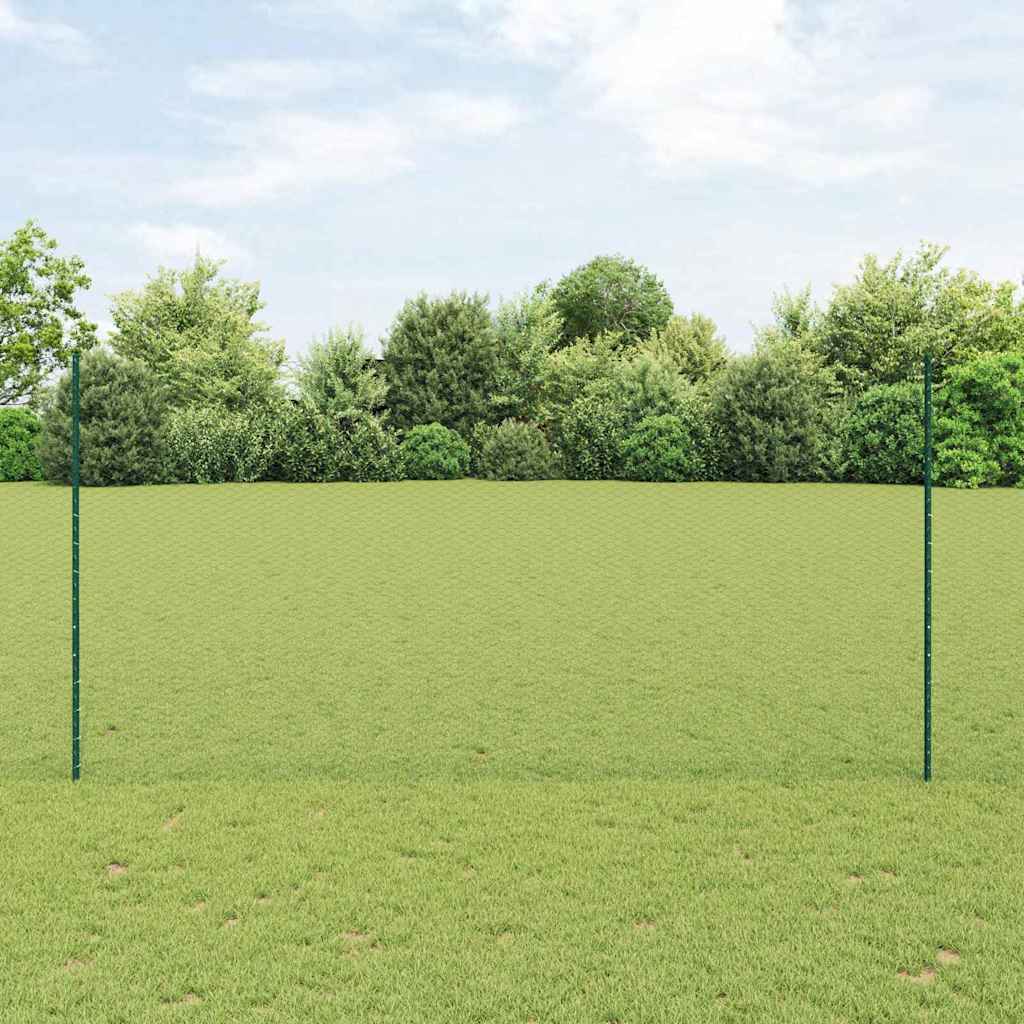 vidaXL Sześciokątne ogrodzenie z słupkiem 100 x 1,5 m Stal pokryta PVC