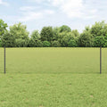 vidaXL Sześciokątne ogrodzenie z słupkiem 10 x 0,5 m Stal pokryta PVC