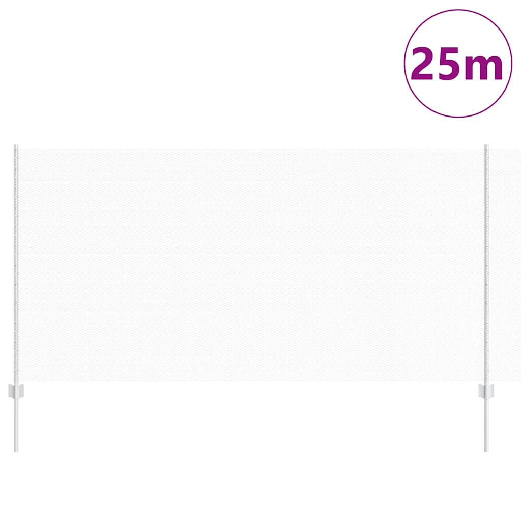 vidaXL Sześciokątne ogrodzenie z słupkiem 25 x 1,2 m Stal ocynkowana