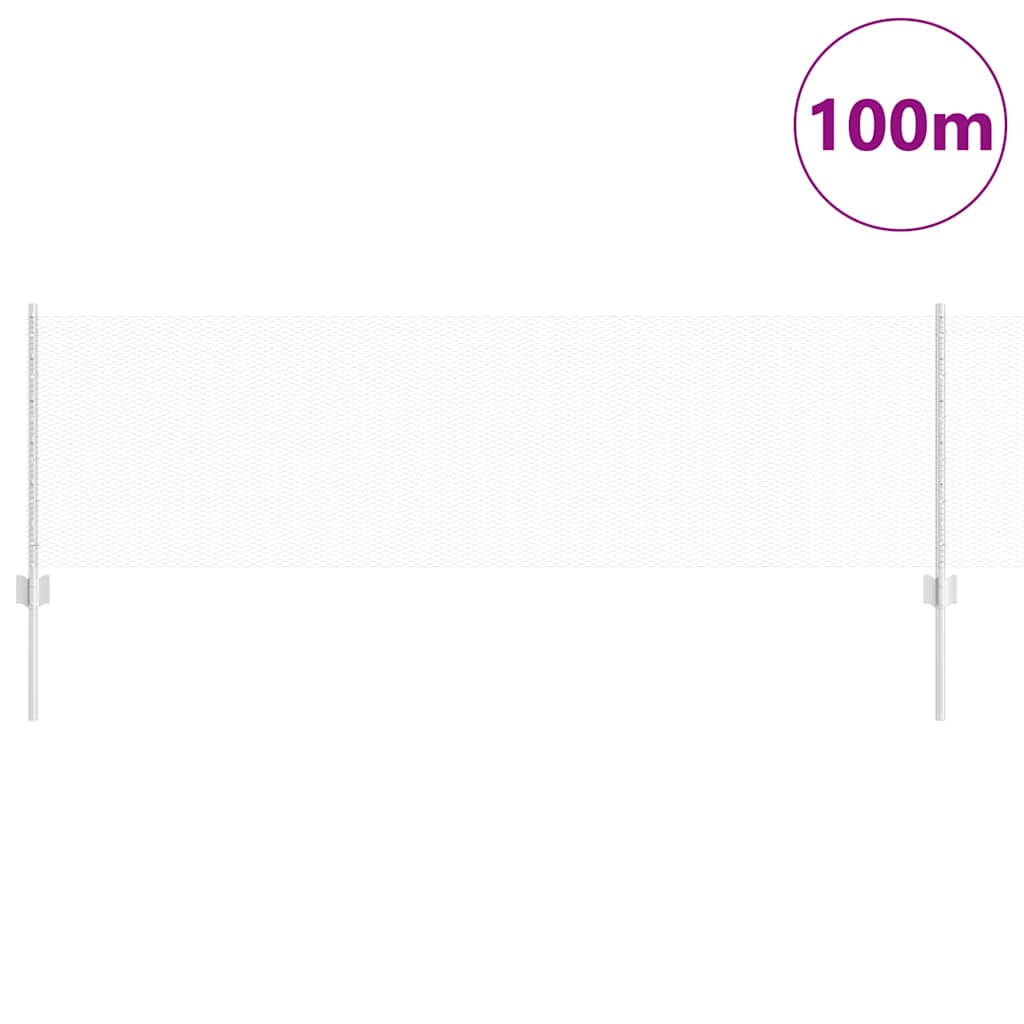 vidaXL Sześciokątne ogrodzenie z słupkiem 100 x 0,6 m Stal ocynkowana