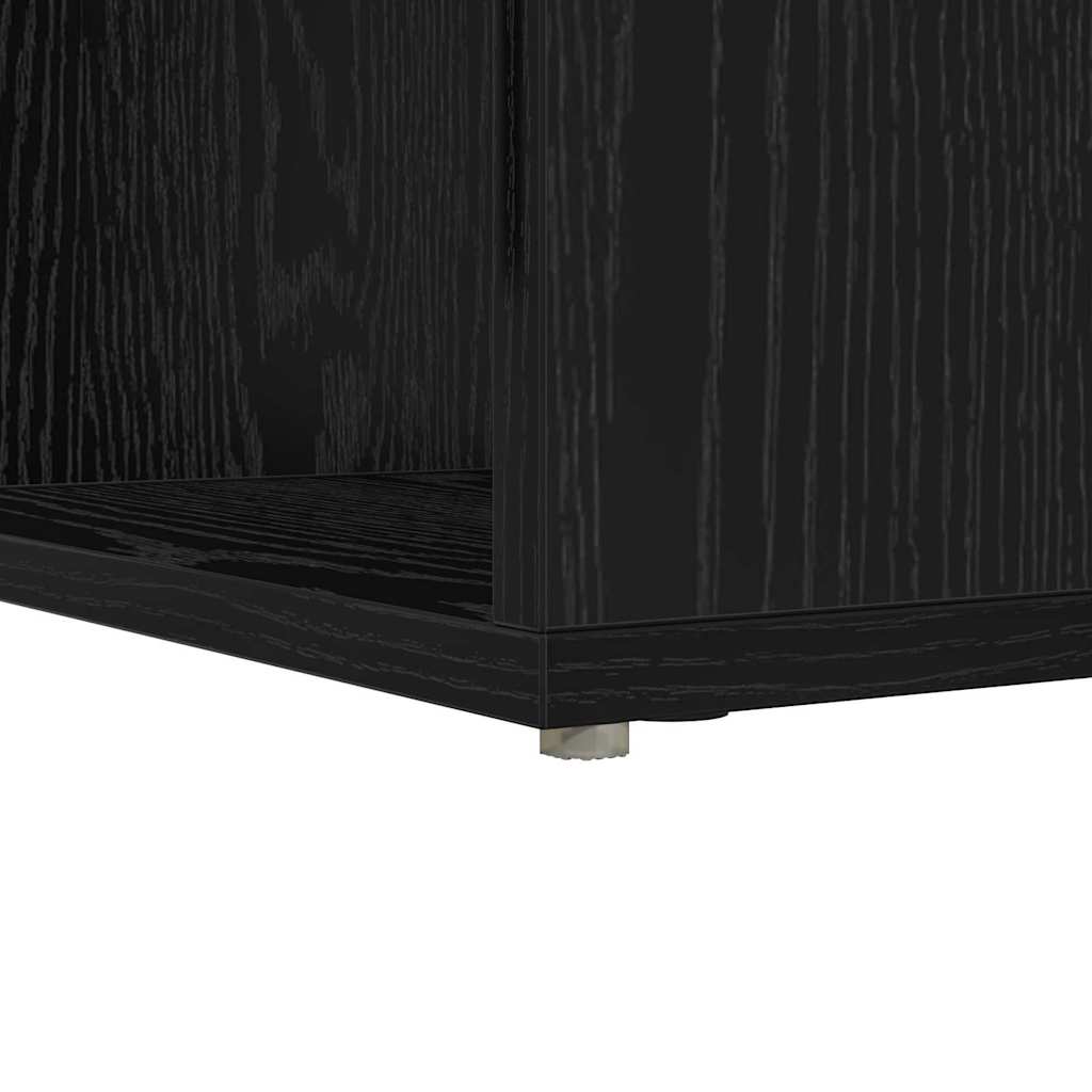 vidaXL Biurko narożne z półką Czarny Dąb 101,5 x 149,5 x 149,5 cm