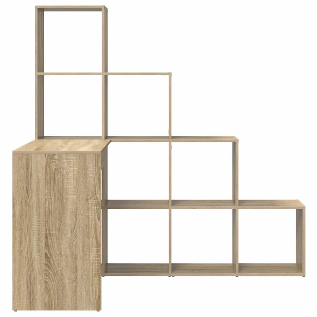 vidaXL Biurko narożne z półką Dąb Sonoma 101,5 x 149,5 x 149,5 cm