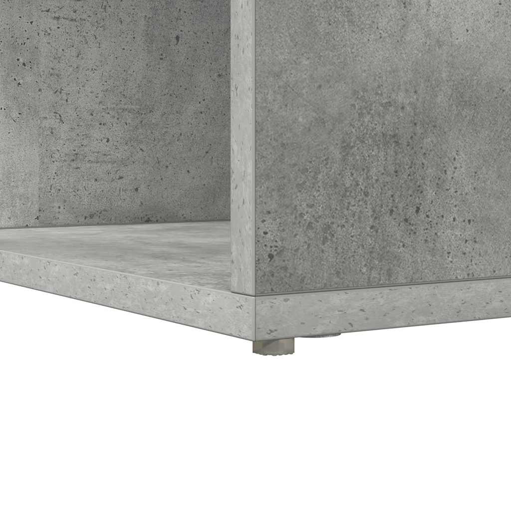 vidaXL Biurko narożne z półką Betonowy szary 101,5 x 149,5 x 149,5 cm