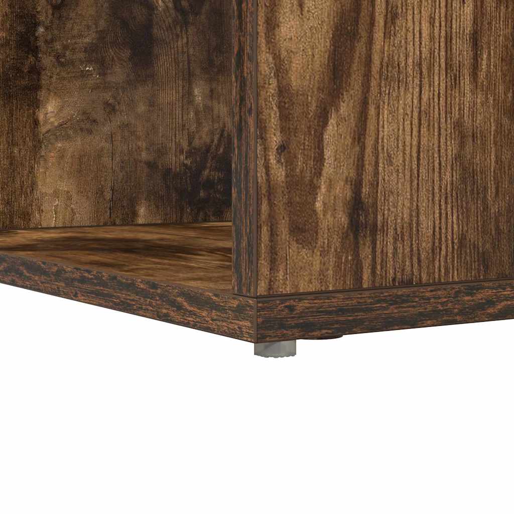 vidaXL Biurko narożne z półką Dąb wędzony 101,5 x 149,5 x 149,5 cm