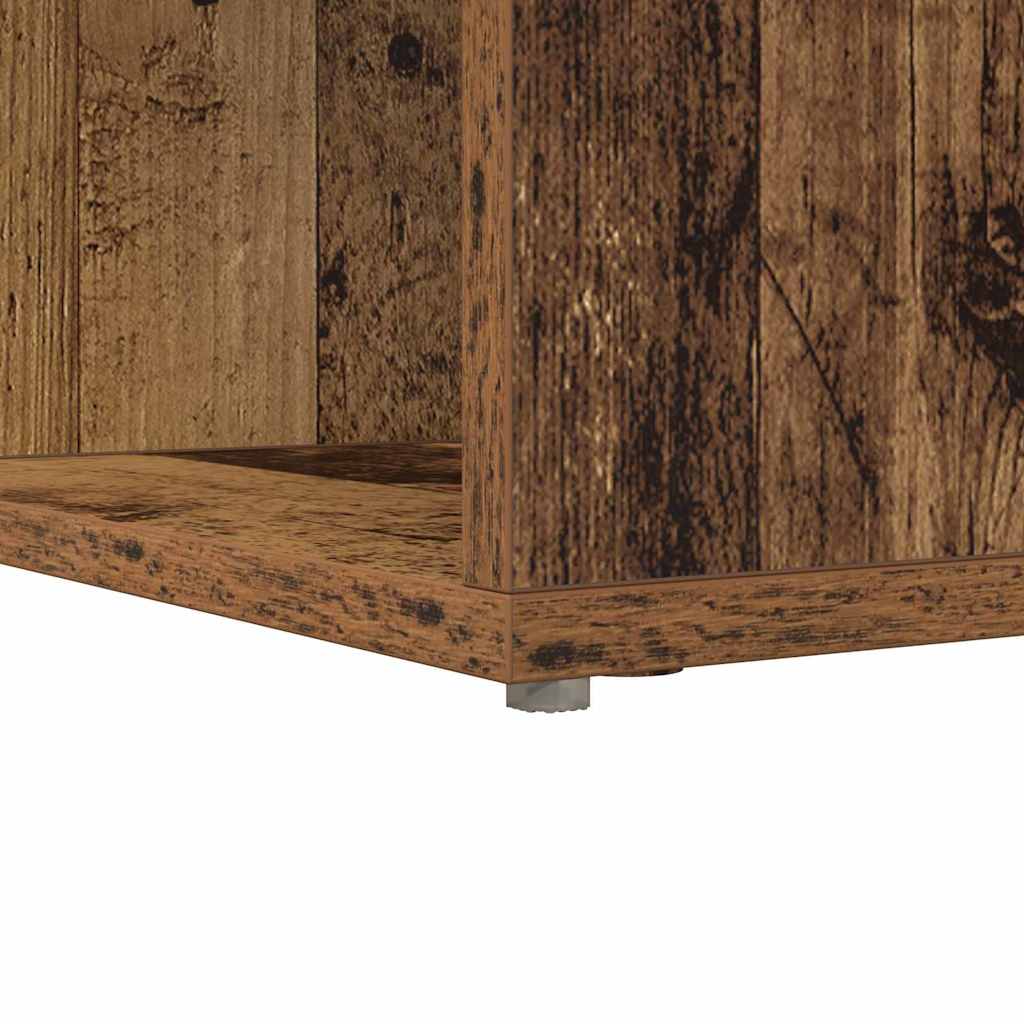 vidaXL Biurko narożne z półką Stare drewno 101,5 x 149,5 x 149,5 cm