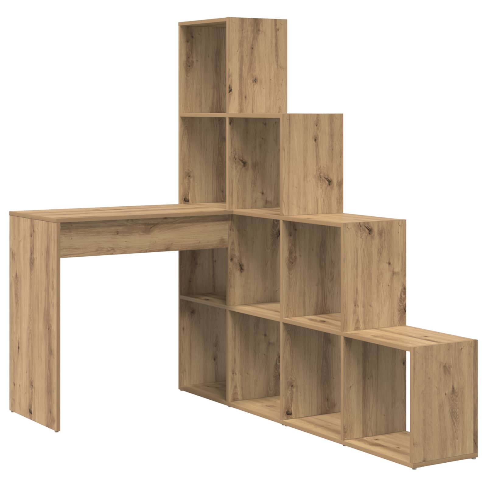 vidaXL Biurko narożne Dąb rzemieślniczy 101,5 x 149,5 x 149,5 cm
