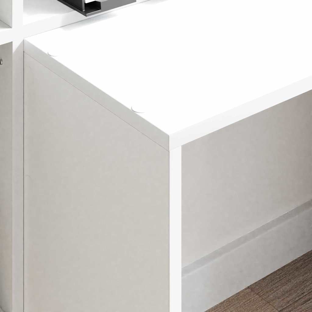 vidaXL Biurko Biały 138,5 x 55 x 143 cm Materiał drewnopochodny